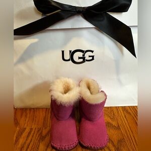 Ugg Pink Caden Infant Booties Size 0-1 Infant Newborn